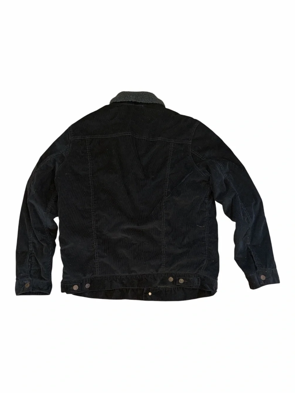 Vintage Levi's Men’s Black Sherpa-Lined Trucker Jacket